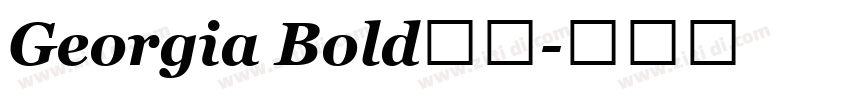 Georgia Bold字体字体转换